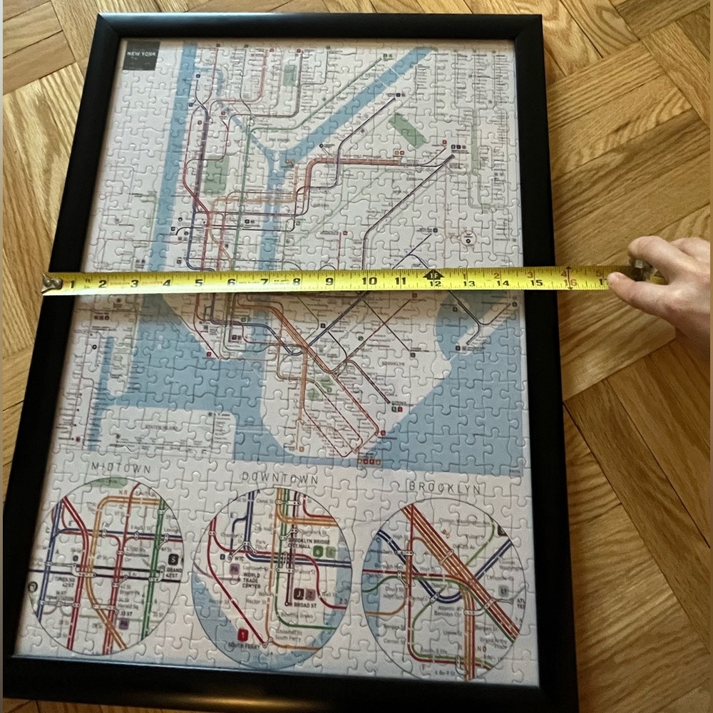 Framed NYC Subway Map Puzzle - Picture 6 of 6